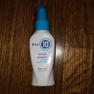 It’s a 10 miracle leave-in Lite hair spray
